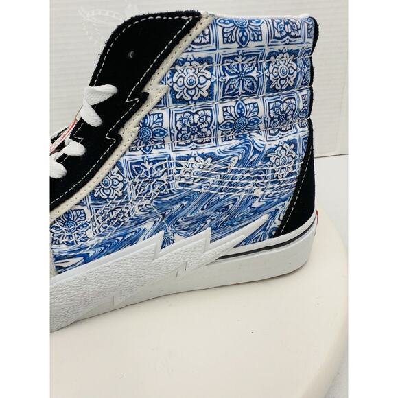VANS Sk8-Hi Bolt Liquify Mens 8.5 Black Blue Suede Skateboard Skater Shoes main image 9
